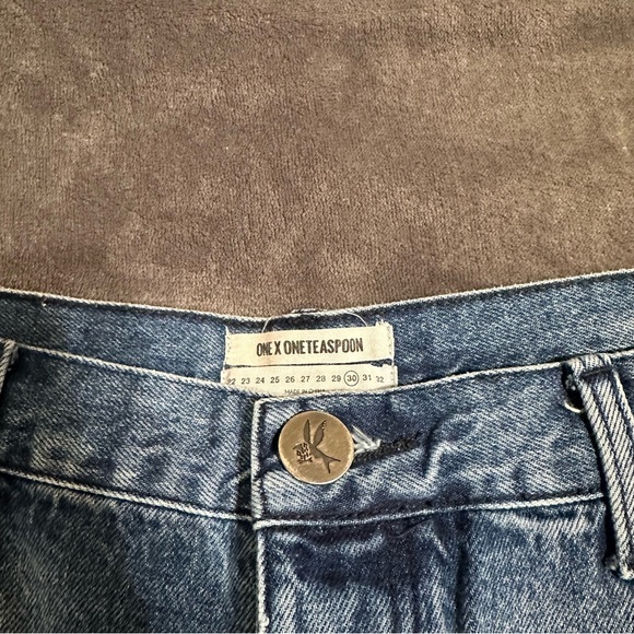 One Teaspoon Bandits Denim Shorts Pacifica - Picture 4 of 6